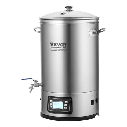 010579611984 - 8-Gallon Stainless Steel Electric Brewing System with Control Panel