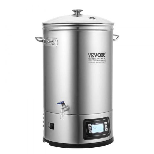 010579611984 - 8-Gallon Stainless Steel Electric Brewing System with Control Panel