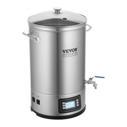 010579611984 - 8-Gallon Stainless Steel Electric Brewing System with Control Panel