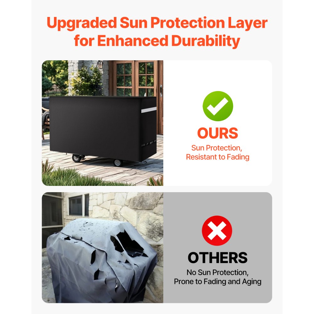 DD-66.5x22.5x26 - Durable 3-Layer Waterproof Grill Cover with Buckles