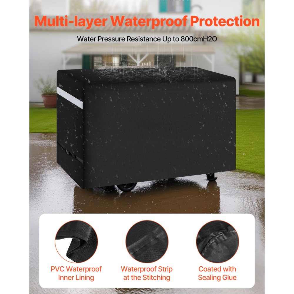 DD-59.5x26x33 - Waterproof Heavy-Duty BBQ Grill Cover with Secure Buckles