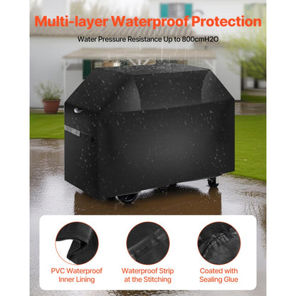 DD-65x25x44.5 - Waterproof Heavy Duty Grill Cover with Windproof Features