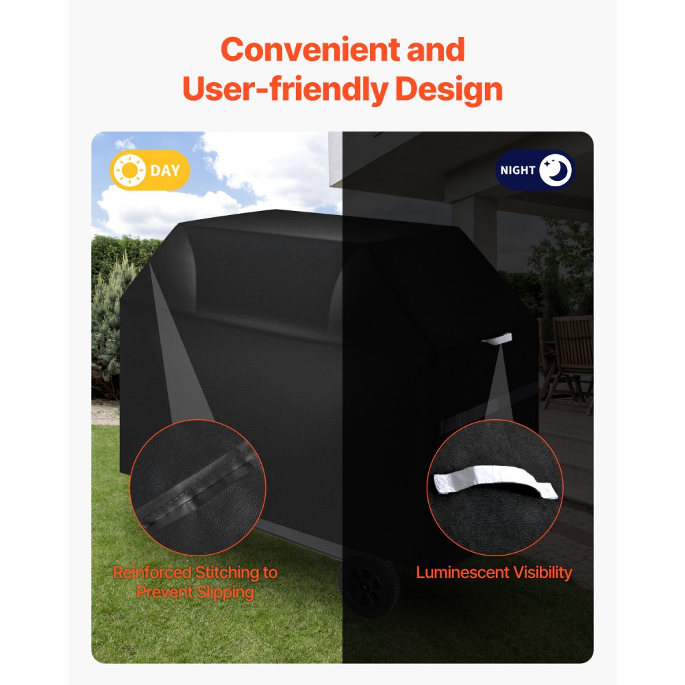 DD-65x25x44.5 - Waterproof Heavy Duty Grill Cover with Windproof Features