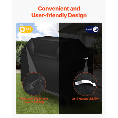 DD-65x25x44.5 - Waterproof Heavy Duty Grill Cover with Windproof Features
