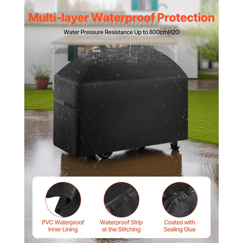 DD-63x25.6x43.4 - Waterproof Multi-Layer BBQ Cover for All Seasons