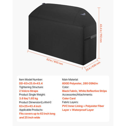 DD-63x25.6x43.4 - Waterproof Multi-Layer BBQ Cover for All Seasons