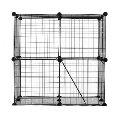 LS0261 - 28" 2-Tier Metal Cat Cage with Ladder for Play & Resting