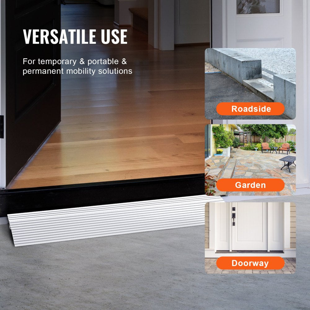 LD9YV0 - 1" Rise Aluminium Ramp, 800 lbs Capacity, Easy Installation