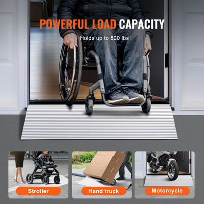 LYIMV0 - 2" Rise Aluminum Threshold Ramp, 800 lbs Capacity for Wheelchairs
