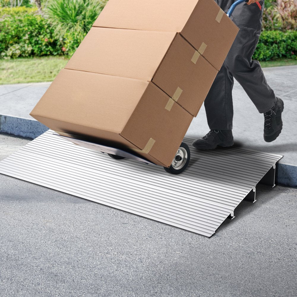 Z2UAV0 - Durable Aluminum Threshold Ramp, 800 lbs Capacity, Slip-Resistant Design