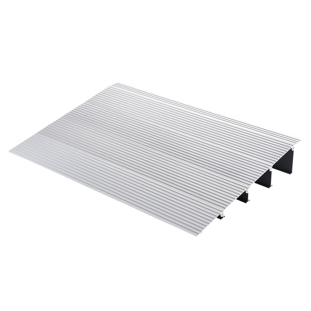 GRBRV0 - 4" Aluminium Wheelchair Ramp, 800 lbs Capacity, Non-Slip Design