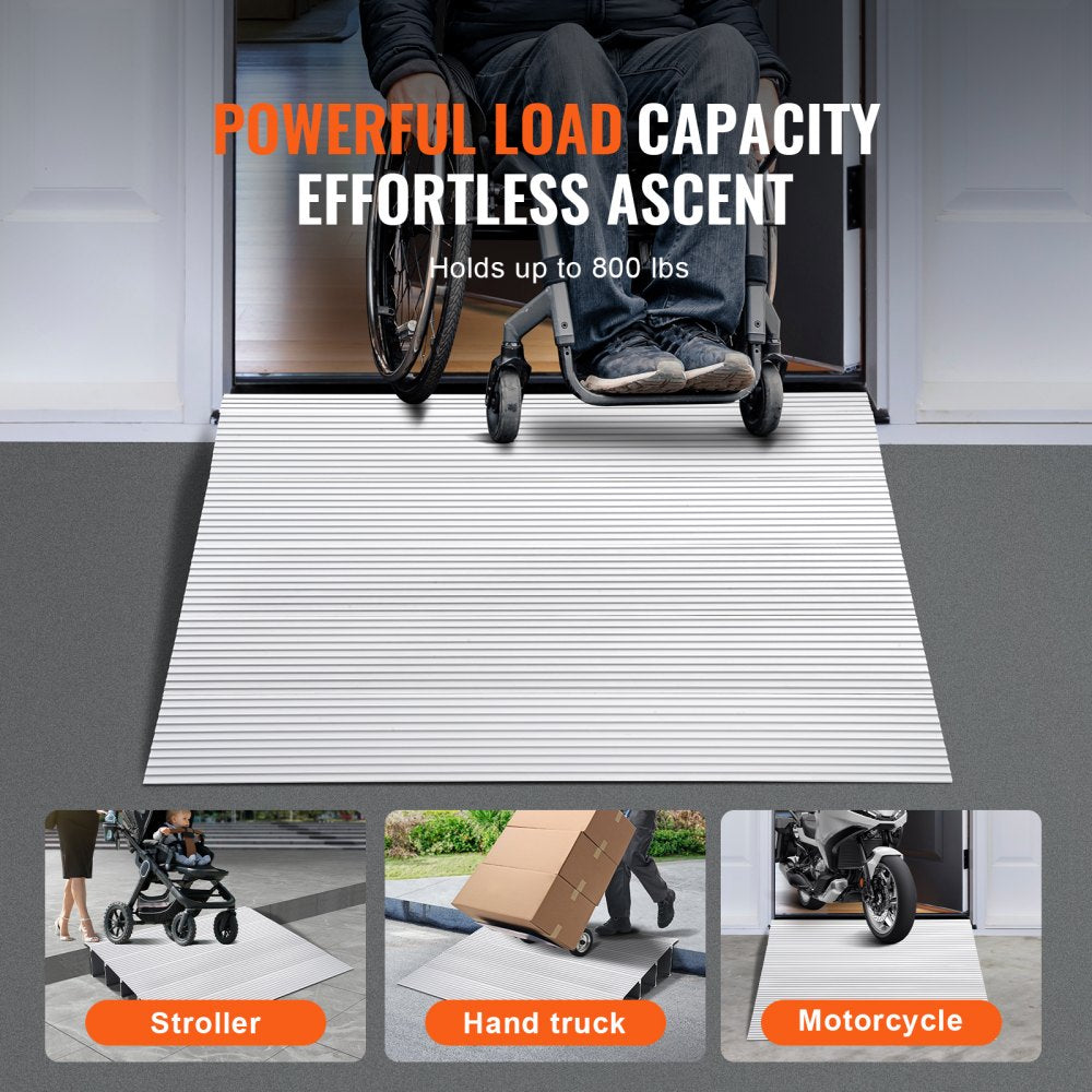 OVUSV0 - 5" Adjustable Aluminum Threshold Ramp, 800 lbs Capacity