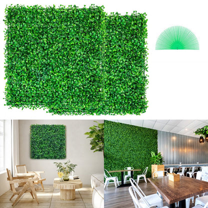 XL001 - 12PCS 10x10" Durable Artificial Boxwood Panels for Versatile Décor