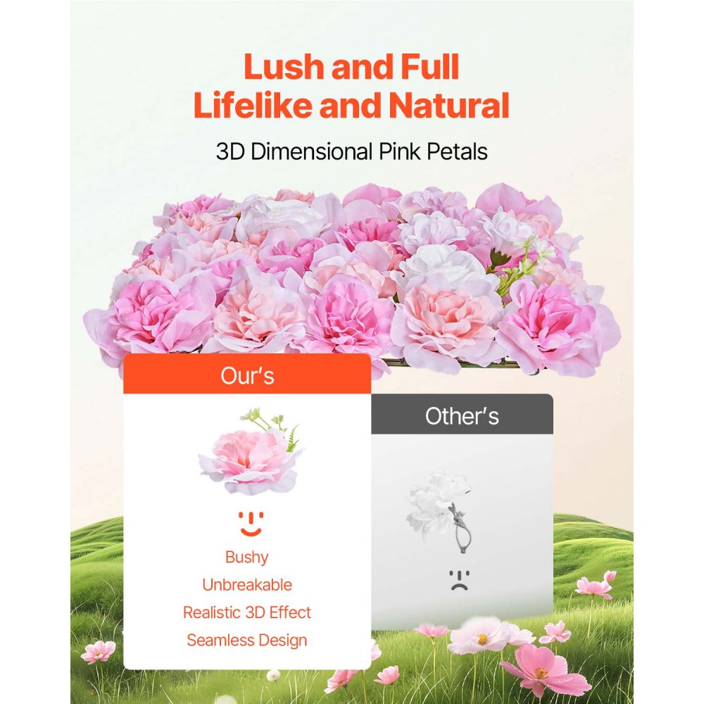 JNP02101 - 12 PCS 15x15 in PE Flower Wall Privacy Panel