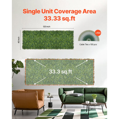 JNP02201 - 40 x 120 in PE Faux Grass Wall for Privacy Decor
