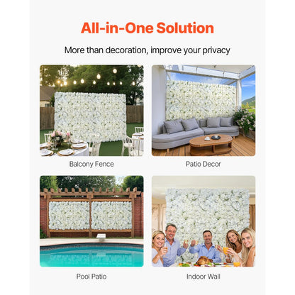 JNP02102 - 24 PCS 15x15 in PE Wall Panel for Privacy & Decor