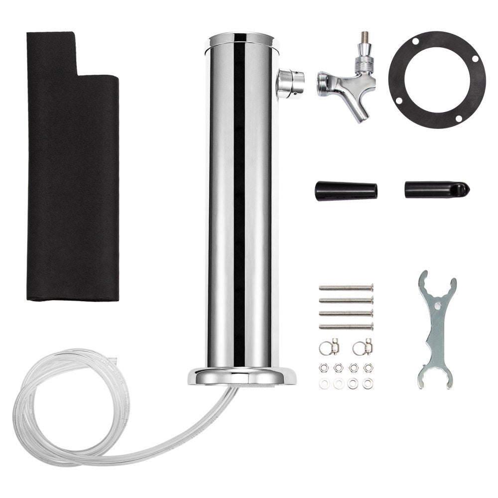 010818277930 - 3" Single Faucet 304 Stainless Steel Beer Tower
