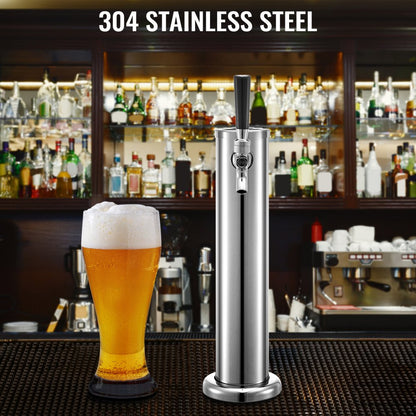 010818277930 - 3" Single Faucet 304 Stainless Steel Beer Tower