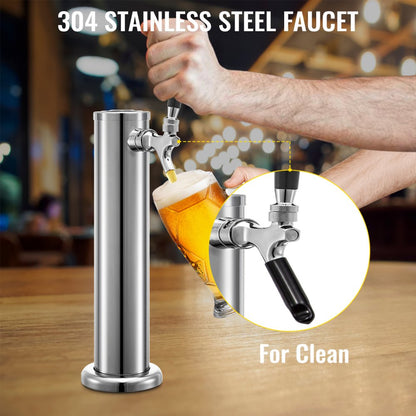 010818277930 - 3" Single Faucet 304 Stainless Steel Beer Tower