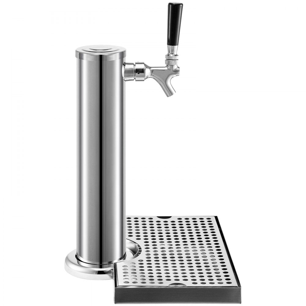 010528414246 - 3" Stainless Steel Beer Tower with Single Faucet & Drip Tray