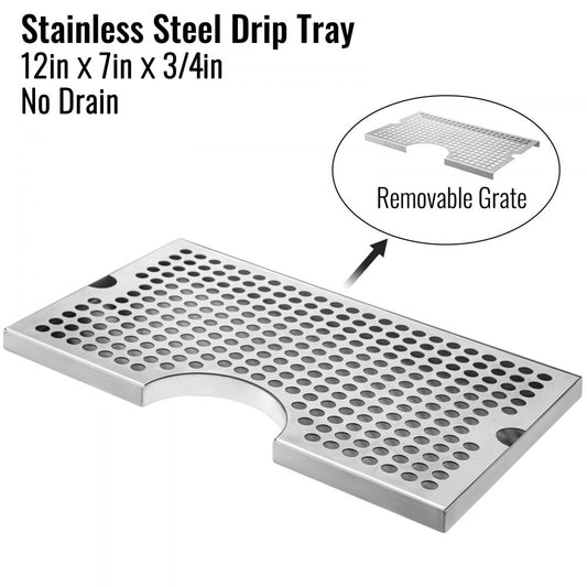010528414246 - 3" Stainless Steel Beer Tower with Single Faucet & Drip Tray