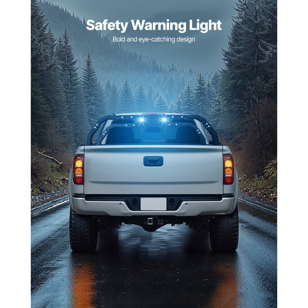 6LED-18 - Heavy-Duty Adjustable Truck Rack for 500 lbs Load Capacity