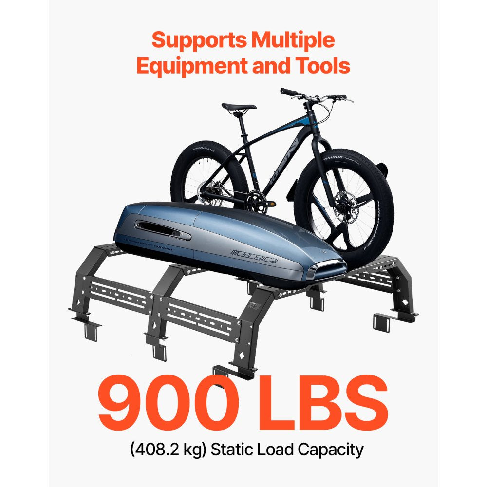 1102 - Adjustable Heavy-Duty Truck Rack for 51.2-65.4" Beds