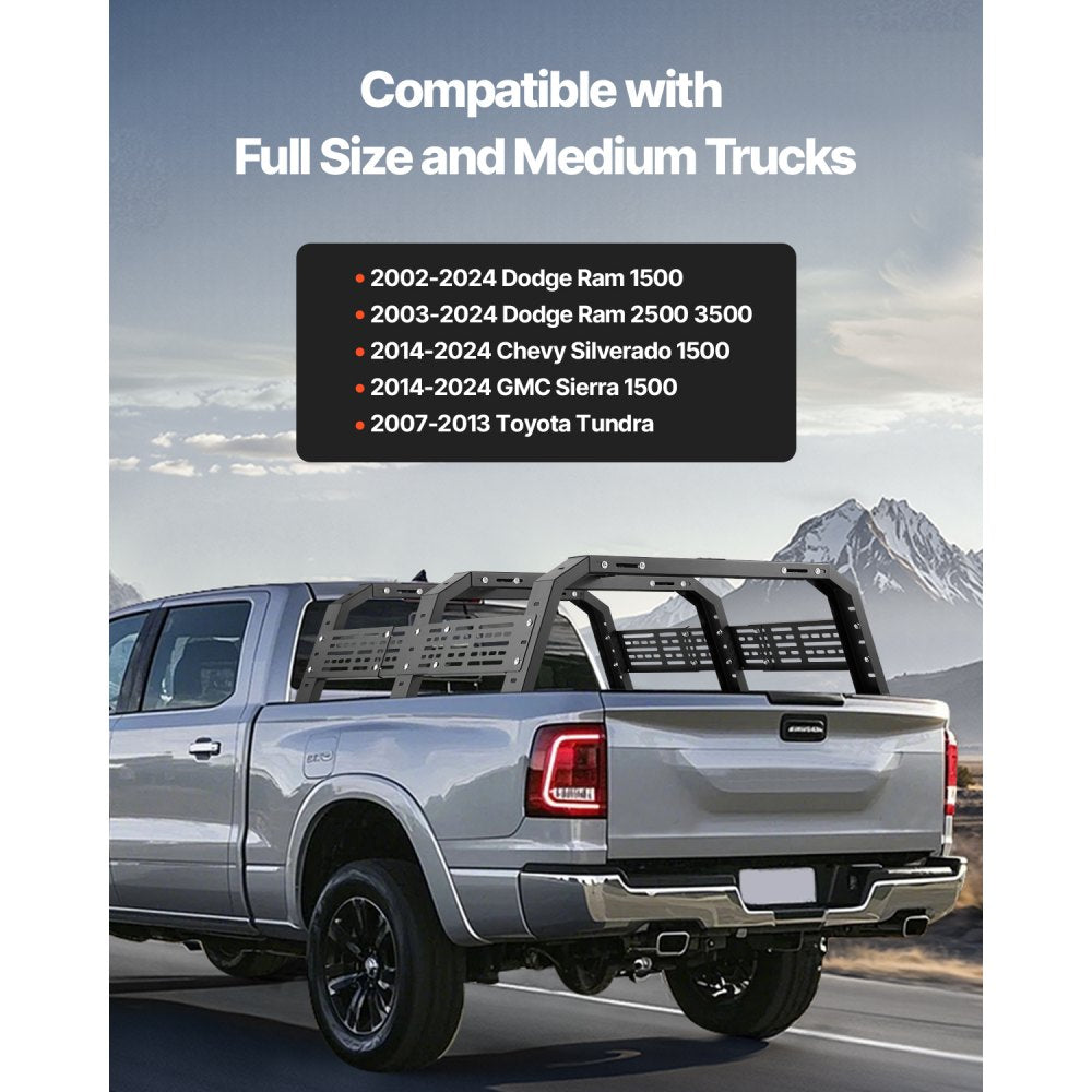 1104 - Adjustable Rust-Resistant Truck Rack for Full & Mid-Size Trucks