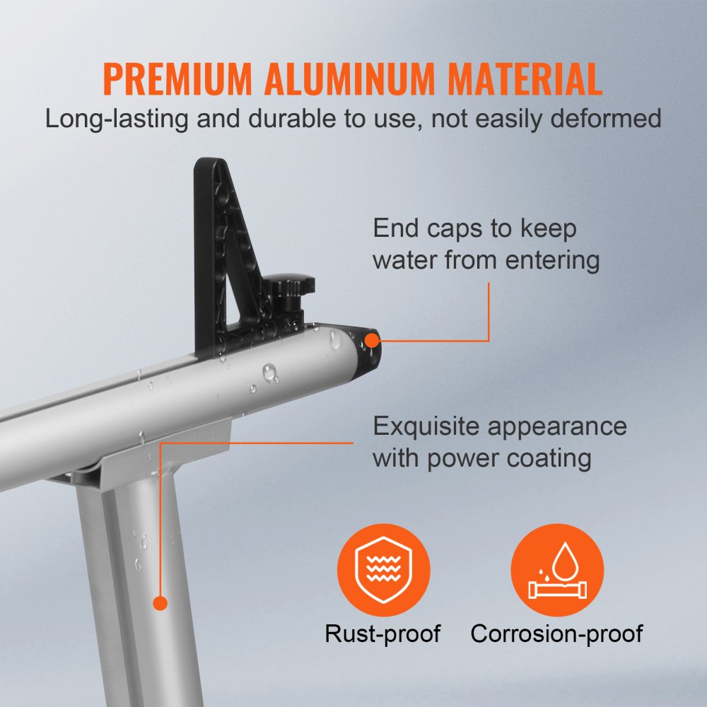 010182537520 - 800 lbs Adjustable Aluminum Truck Rack for Kayaks & Ladders