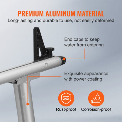 010182537520 - 800 lbs Adjustable Aluminum Truck Rack for Kayaks & Ladders