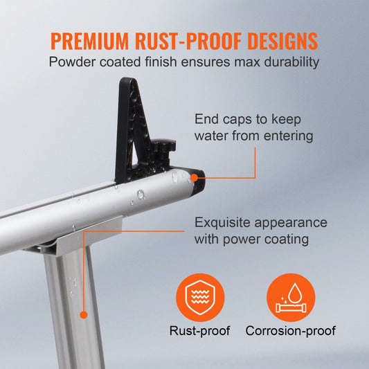 010504109707 - Adjustable 17-29" Aluminum Truck Rack for Kayaks and Cargo