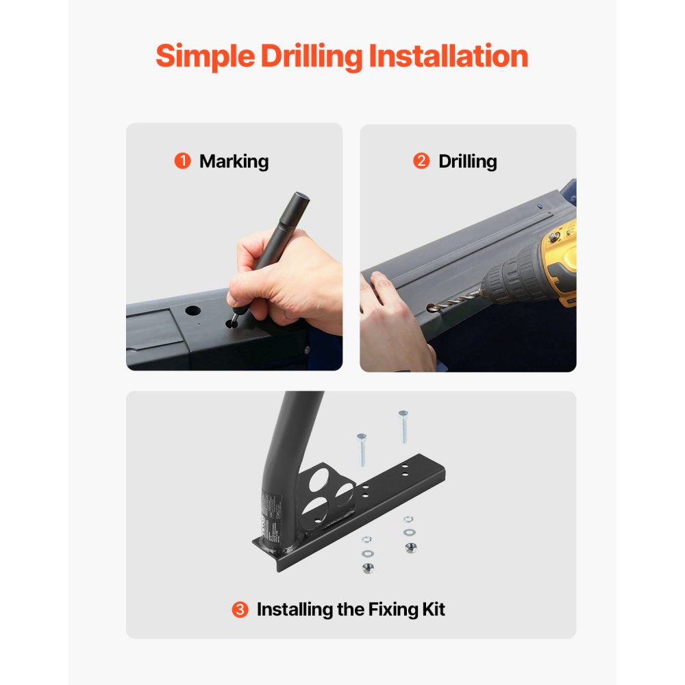 1105 - Adjustable Truck Rack 800 lbs Capacity, Fits 49-73" Beds