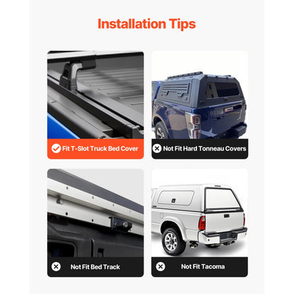 1106 - Adjustable Aluminum Truck Rack for 800 lbs Cargo Capacity