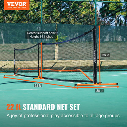 JH-503 - Durable 22FT Pickleball Net Set with Carrying Bag