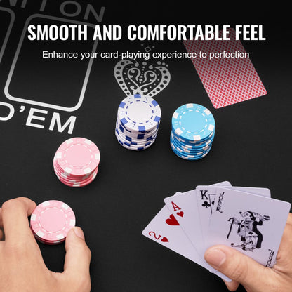 HCK14201 - 70 x 35 Inch Rubber Poker Table Mat with Carrying Bag