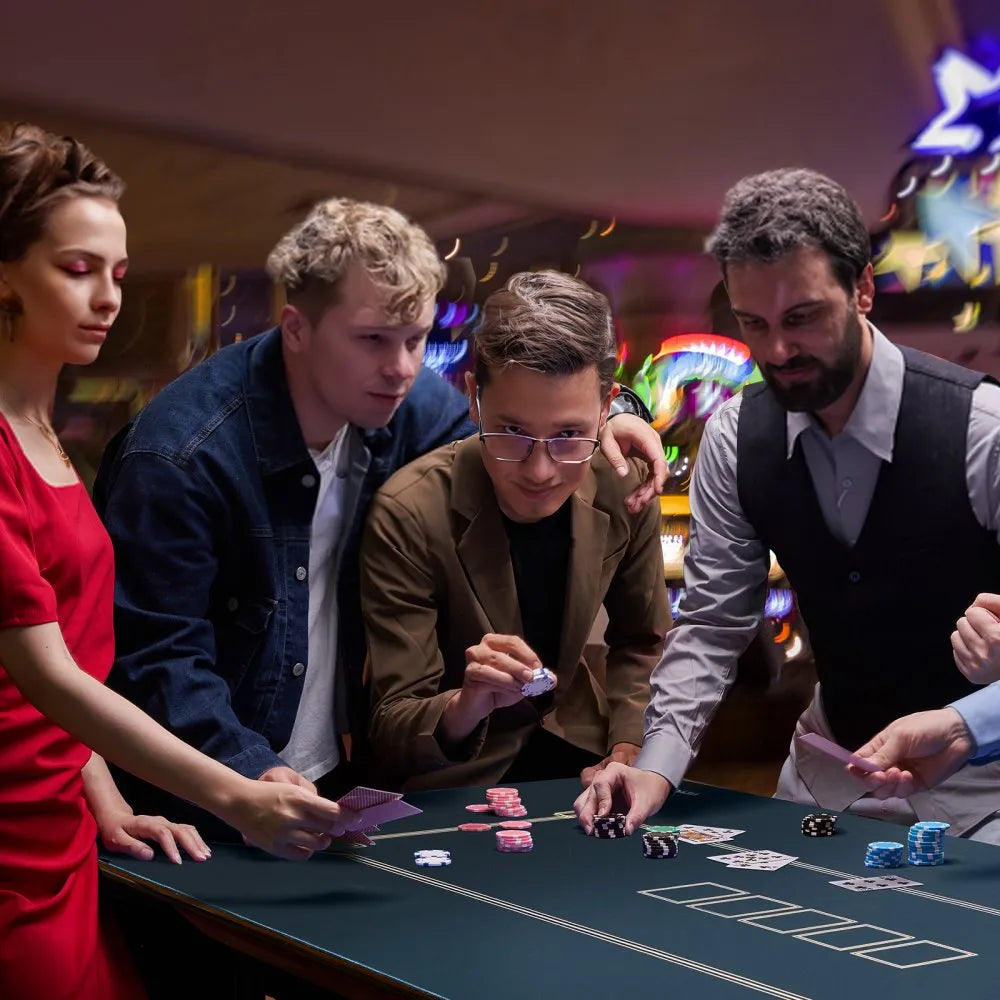 HCK14202 - 70" x 35" VEVOR Poker Table Top, Durable Rubber Surface