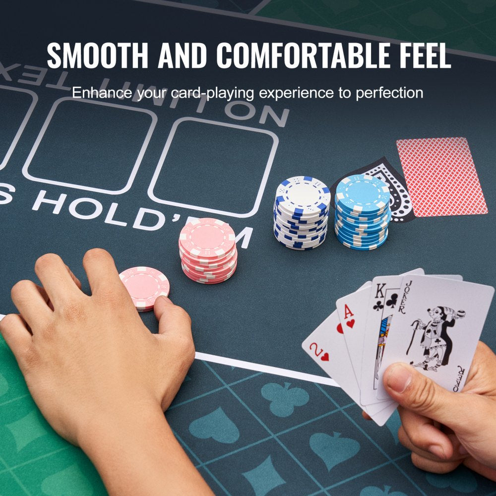 HCK14205 - 70" x 35" VEVOR Poker Mat with Non-Slip Grip