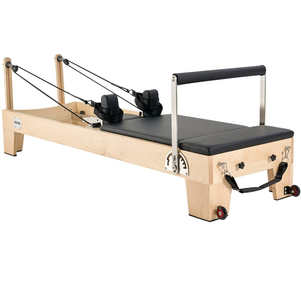 H88-F-B - Adjustable Maple Pilates Reformer with Jump Board and 400 lbs Support