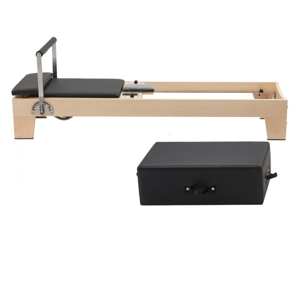 H88-F-B - Adjustable Maple Pilates Reformer with Jump Board and 400 lbs Support