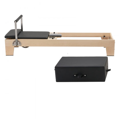 H88-F-B - Adjustable Maple Pilates Reformer with Jump Board and 400 lbs Support