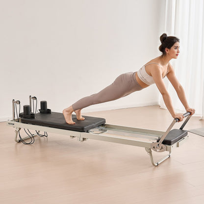 S3003 - Durable Foldable Pilates Reformer, 99x24x30 inch, Supports 400 lbs