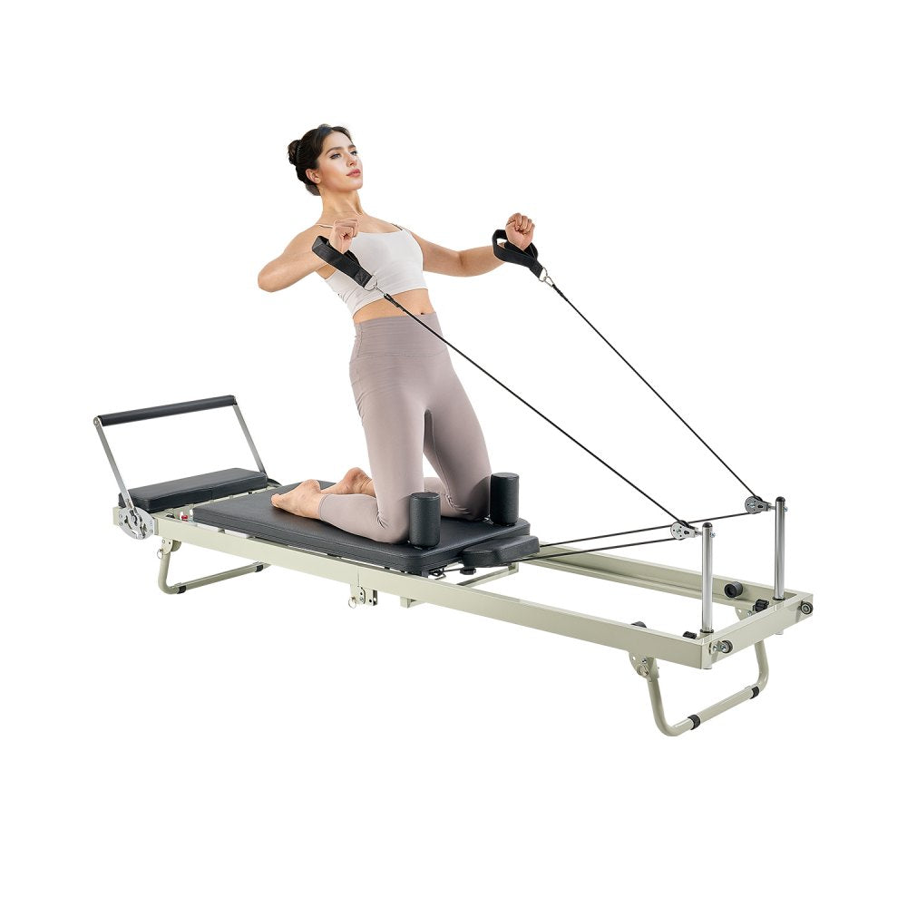 S3003 - Durable Foldable Pilates Reformer, 99x24x30 inch, Supports 400 lbs
