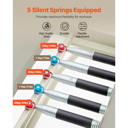 S1002 - Foldable Pilates Reformer 82x22x29" for Compact Home Workouts