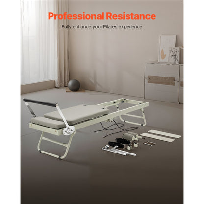 S1002 - Foldable Pilates Reformer 82x22x29" for Compact Home Workouts