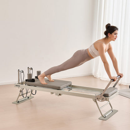S1002 - Foldable Pilates Reformer 82x22x29" for Compact Home Workouts