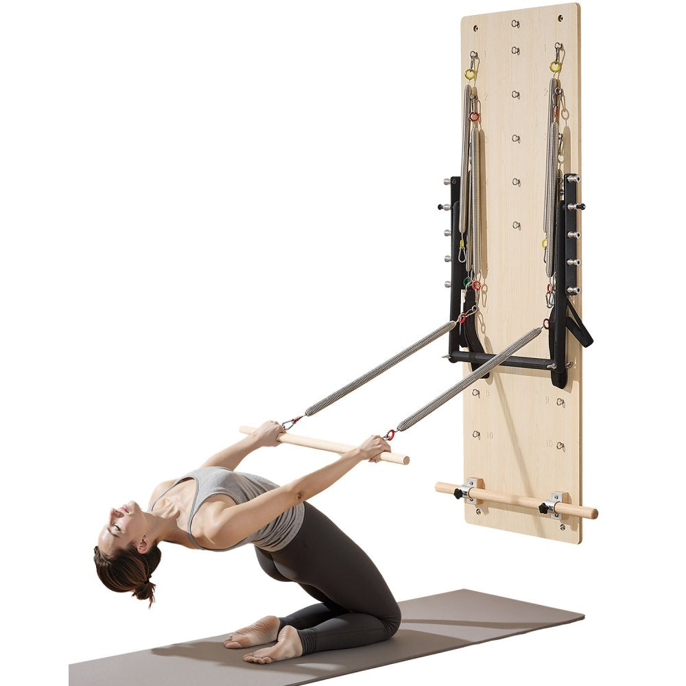 B44-F - Durable Wall-Mounted Pilates Reformer with 8 Resistance Levels