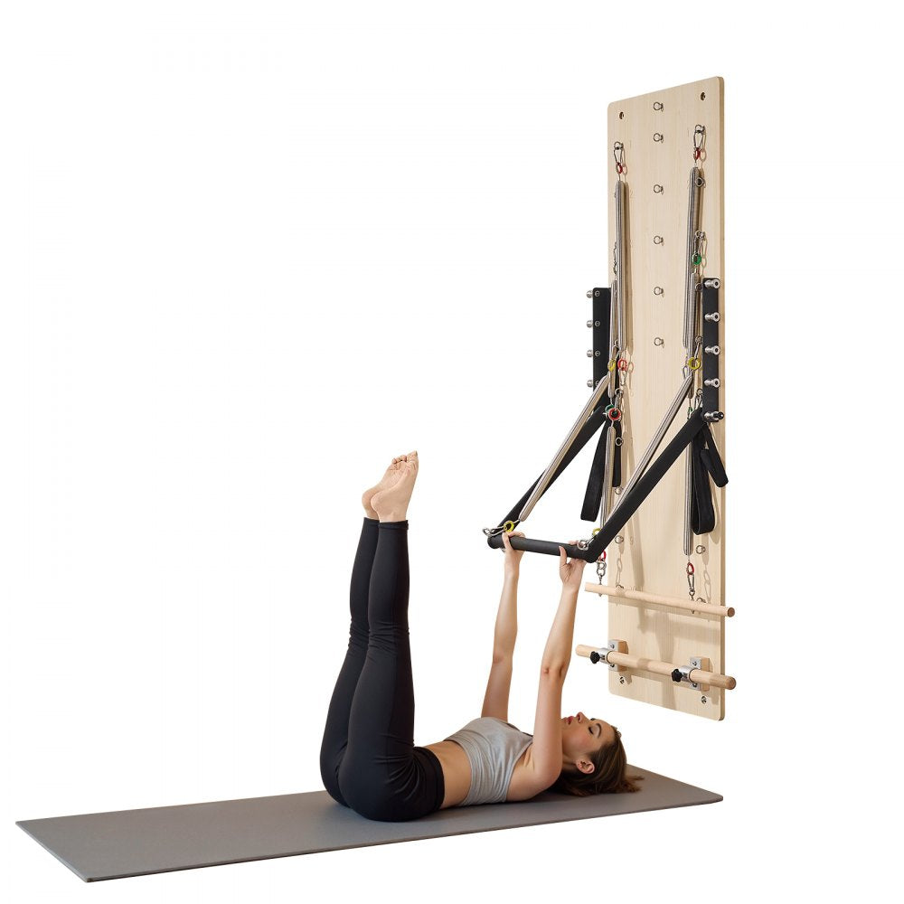 B44-F - Durable Wall-Mounted Pilates Reformer with 8 Resistance Levels