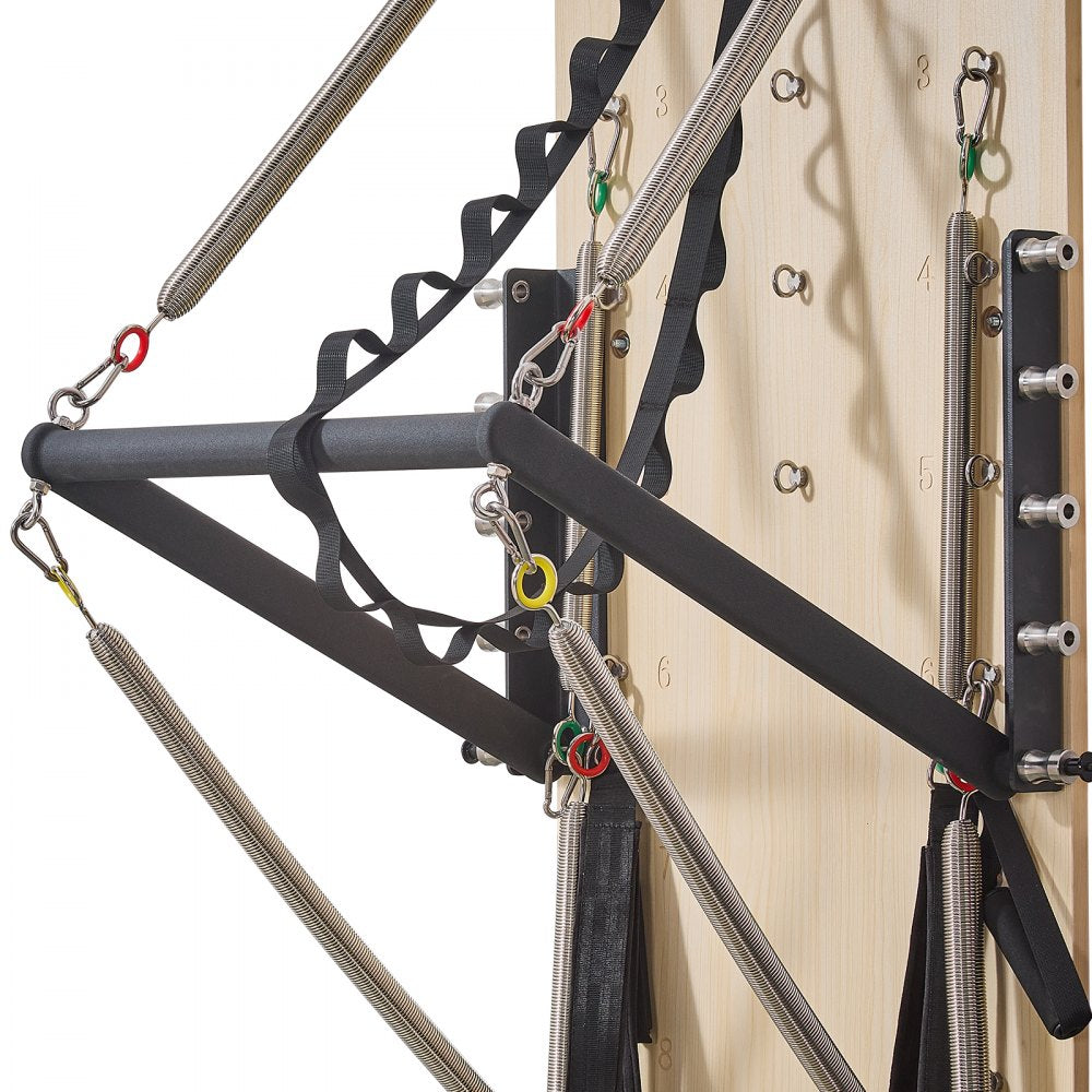 B44-F - Durable Wall-Mounted Pilates Reformer with 8 Resistance Levels