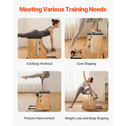 W77-X-A - Sturdy Pilates Chair with 4 Adjustable Resistance Levels