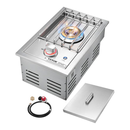GSB1L - 17,000 BTU Stainless Steel Side Burner for Efficient Outdoor Cooking
